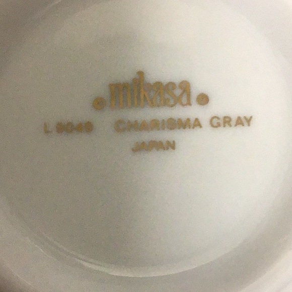 VINTAGE MIKASA CHARISMA GRAY 5 PIECE PLACE SETTING - Picture 4 of 6